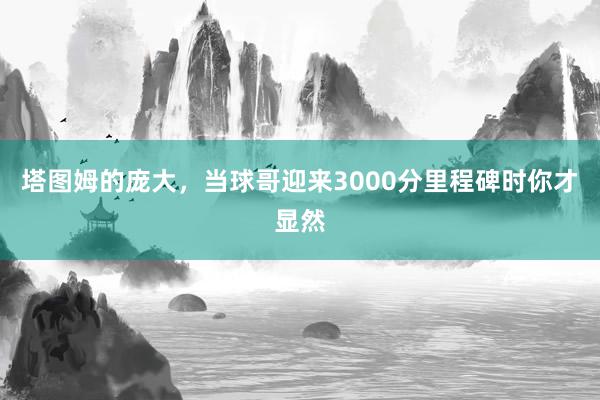 塔图姆的庞大，当球哥迎来3000分里程碑时你才显然